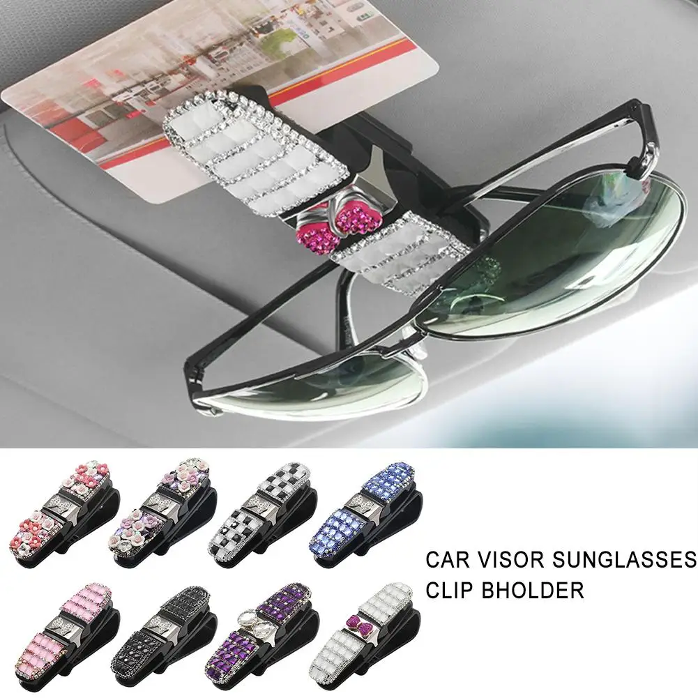 

Car Visor Sunglasses Clip Holder Utility Sunglasses Bracket Glasses Box Innovative Sun Visor Card Storage Clip