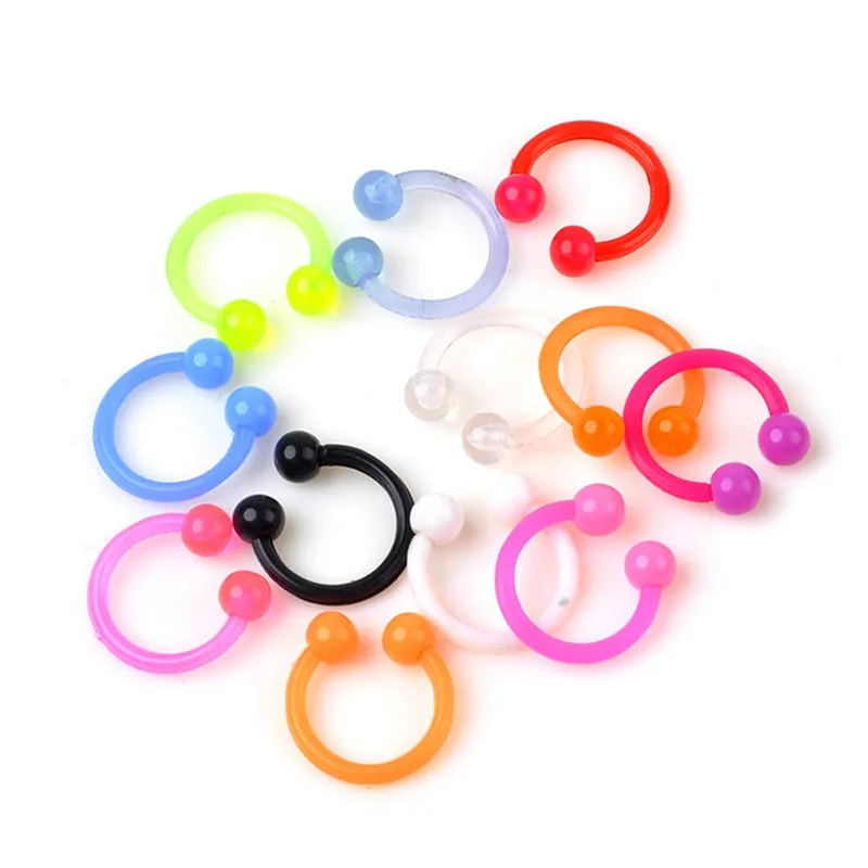 Разноцветные акриловые кольца 10 шт./компл. отправляются случайным образом для