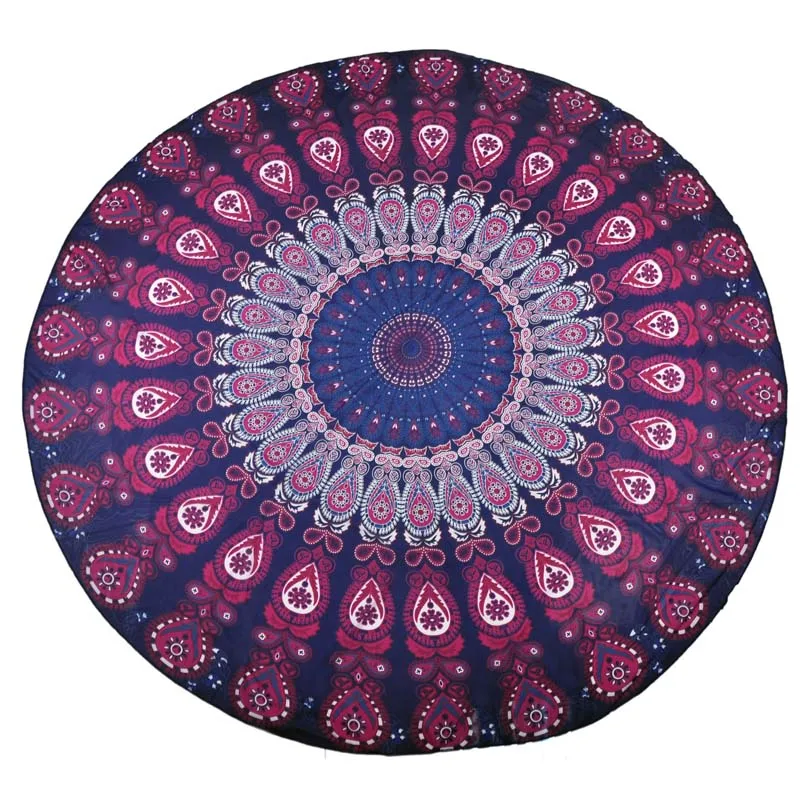 Новое Дешевое круглое пляжное одеяло из микрофибры для ванной детское женское