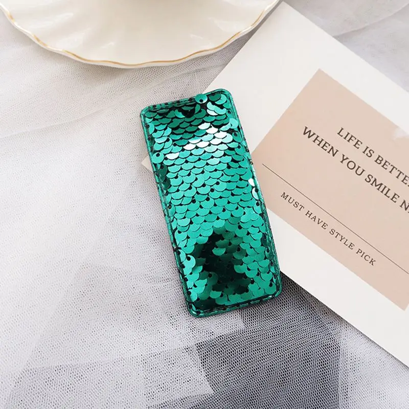dark green 1 шт., модные яркие цвета, рыбья чешуя, блестки для волос, заколки с геометрическими квадратными каплями, шпильки для волос, инструменты для укладки волос, Прямая поставка - Цвет: dark green