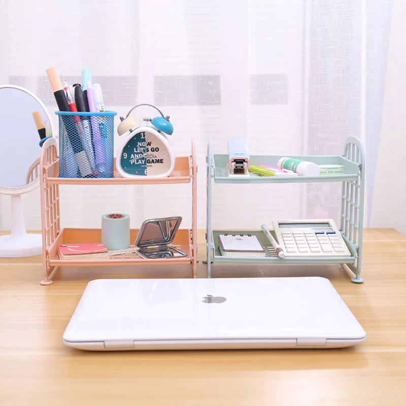 Держатели для хранения косметики Настольные Двойные Полки креативный