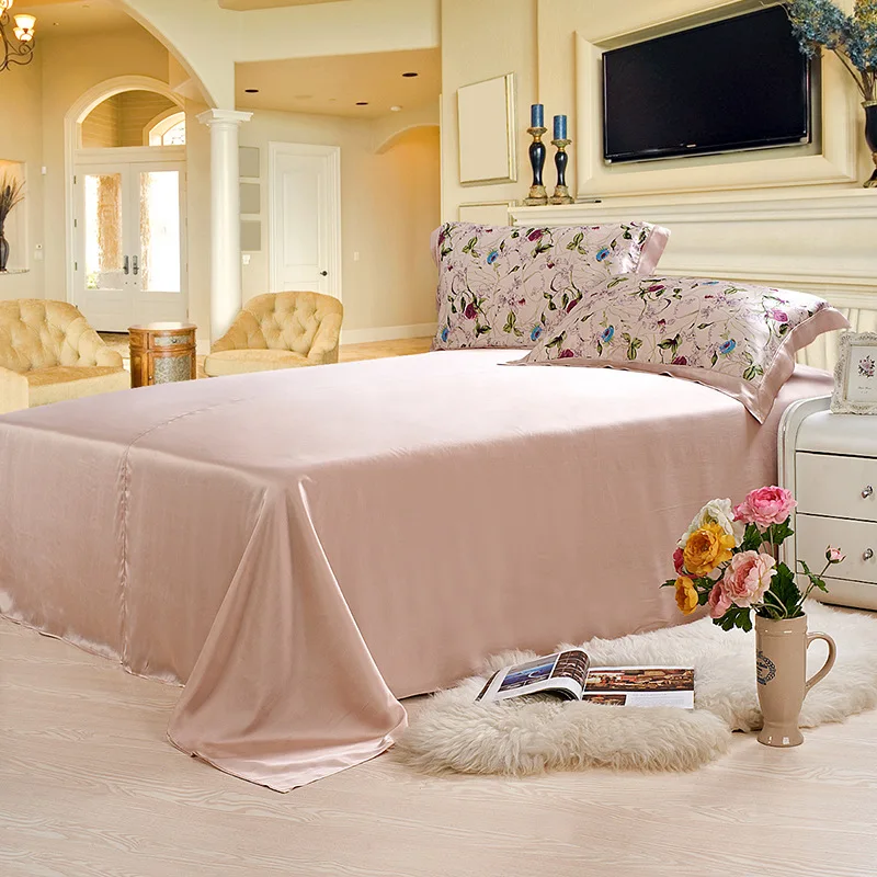 19 Mommie Luxury Silk 4 Pieces Bedding Set 100% Real Mulberry Single Double Size Bed Sheet Duvet Cover Pillowcase | Дом и сад