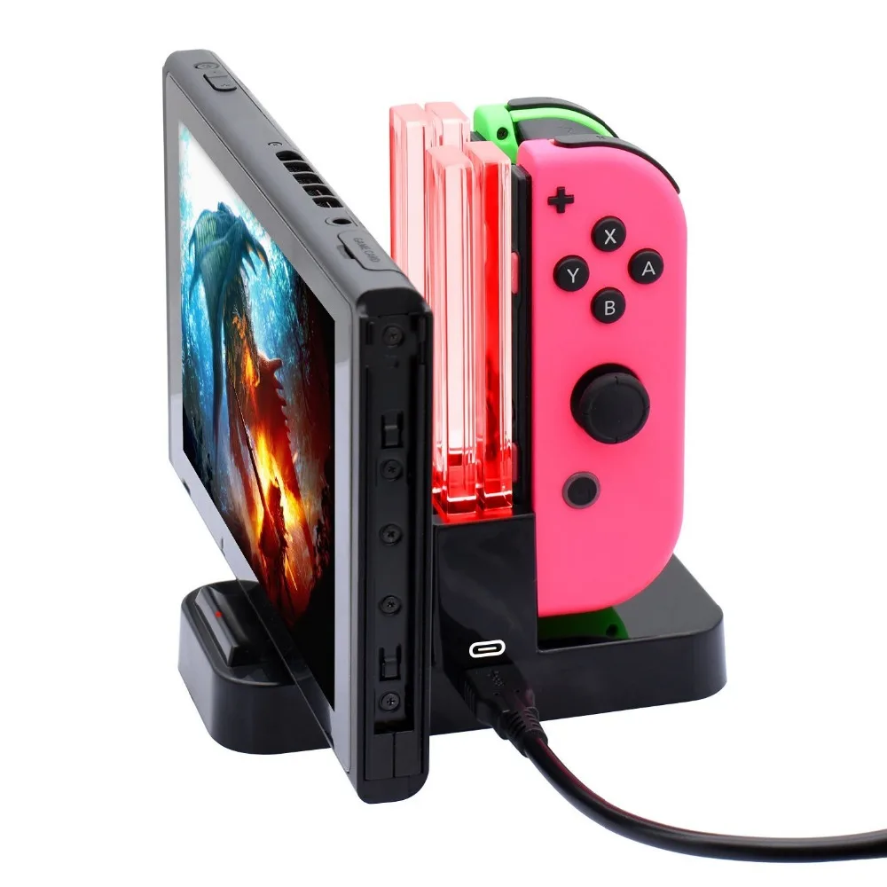 Профессиональный контроллер и зарядная док станция Joy con для главного