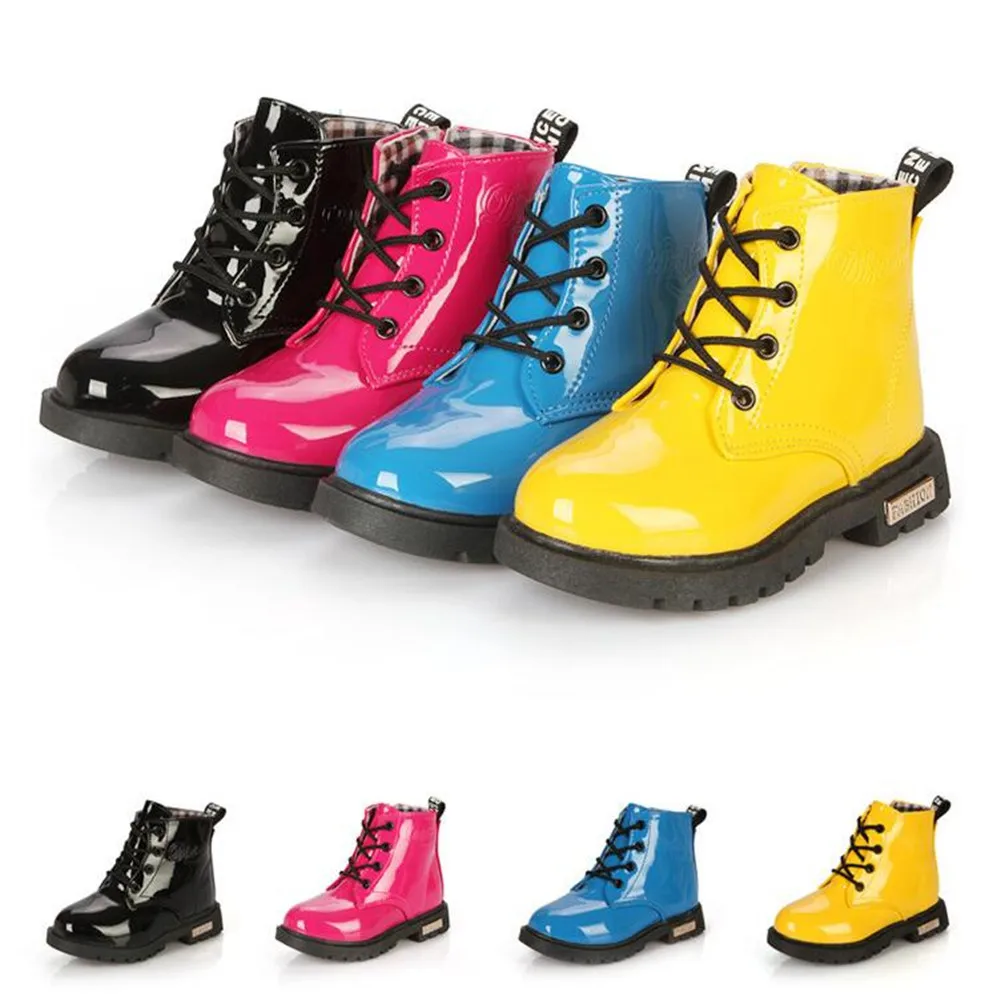 Детские кожаные сапоги женские и мужские ботинки Martin Обувь для мальчиков девочек