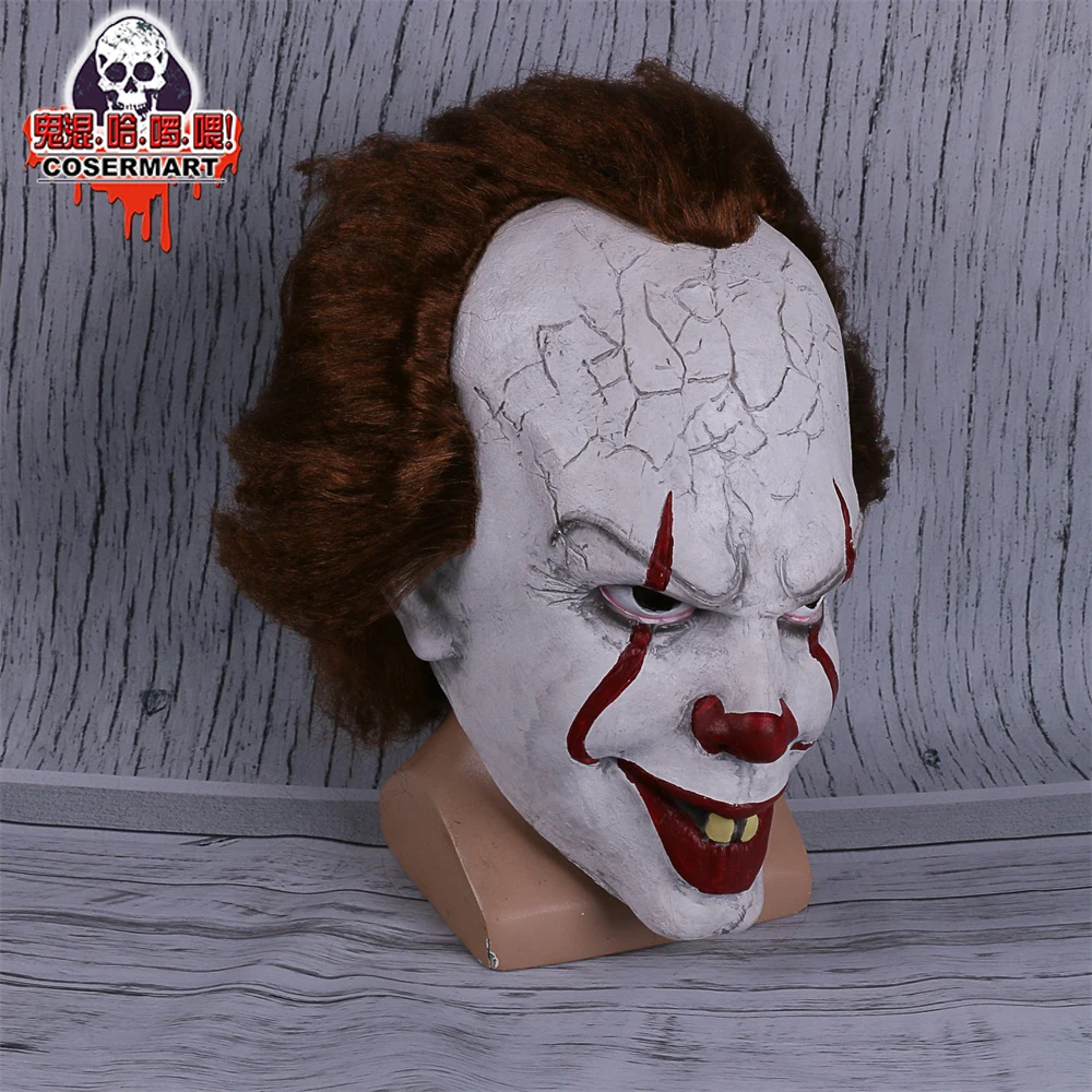 Стивен Кинг это маска Pennywise костюм Джокер маска Тим Карри страшные маски косплей Хэллоуин