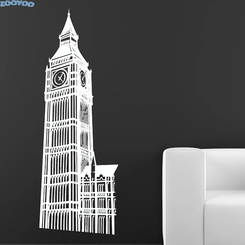 Настенный стикер ZOOYOO Big Ben знаменитые настенные наклейки для украшения дома и