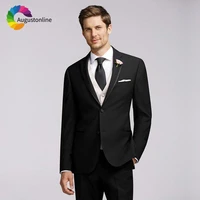 men suits for wedding black bridegroom groom prom slim fit formal blazer custom tuxedo best man costume homme 3piece ternos