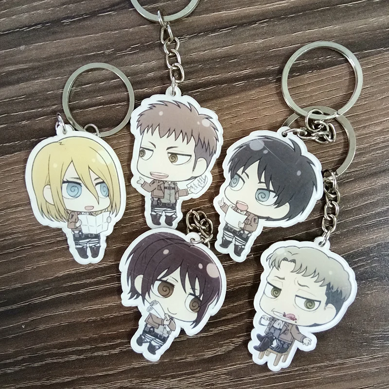 Брелок для ключей с аниме Эрен Акерман кольца подвески 12 шт./компл.|anime keychain|keychain