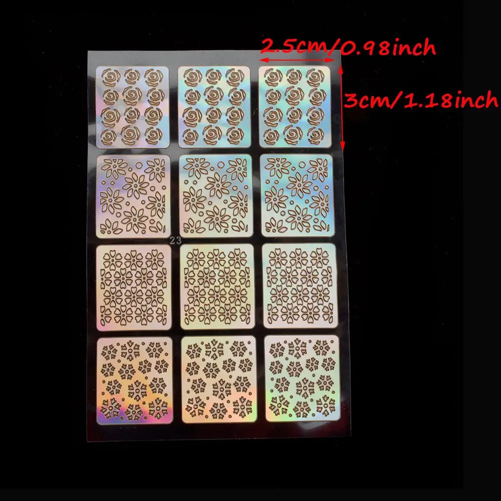 

Nail Art Manicure Tips Stencil Stickers Nails Stamp Vinyls DIY 3 Sheets Fashion New Rhinestone & Decoration