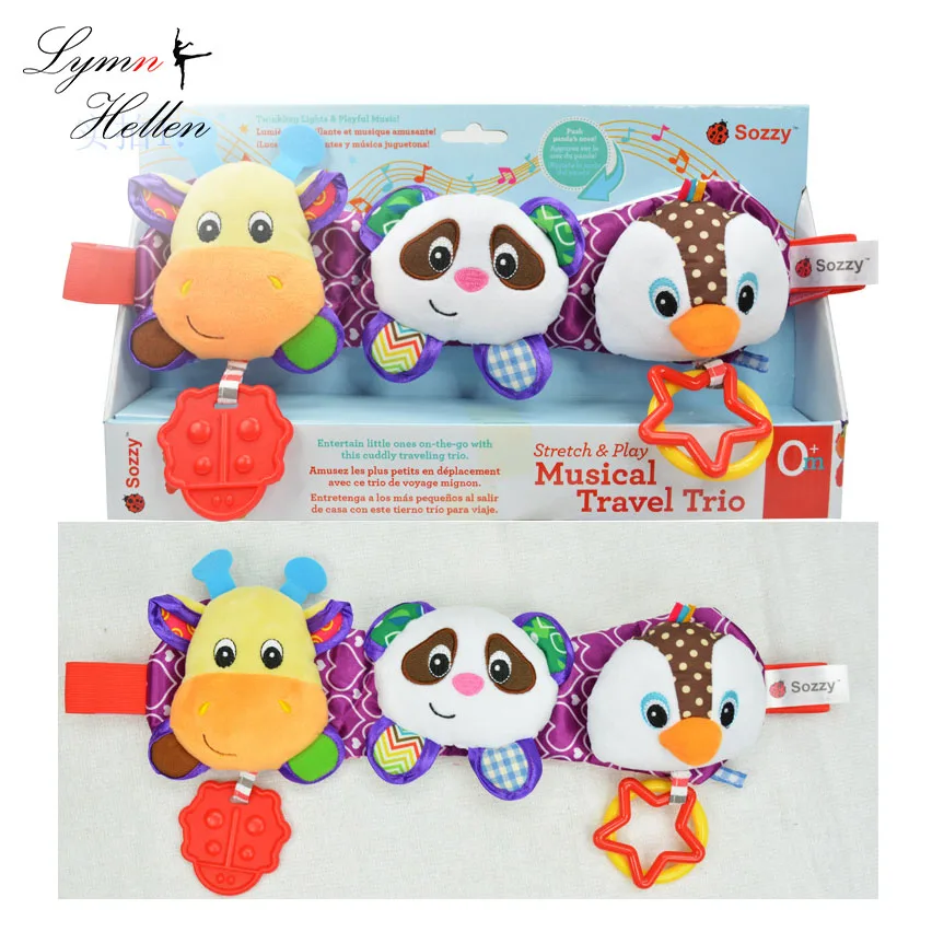 Sozzy Baby Teether музыкальная плюшевая кукла зубная коляска Автомобильная игрушка
