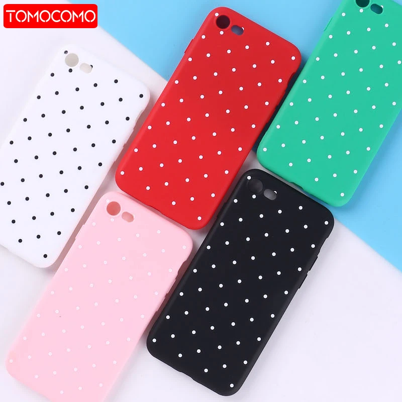 

Dots Polka Simple Soft TPU Silicone Matte Candy Case Fundas Coque Cover For iPhone14 14ProMax 14Plus 13Promax 13 12 11