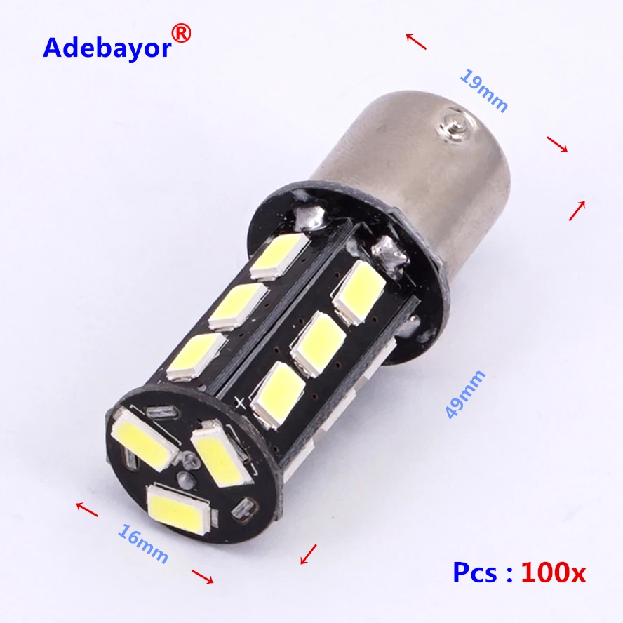 100 шт. 1156 BA15S P21w 5630 18 smd СИД светильник автомобиля SMD led лампа для Rogue сигнал поворота