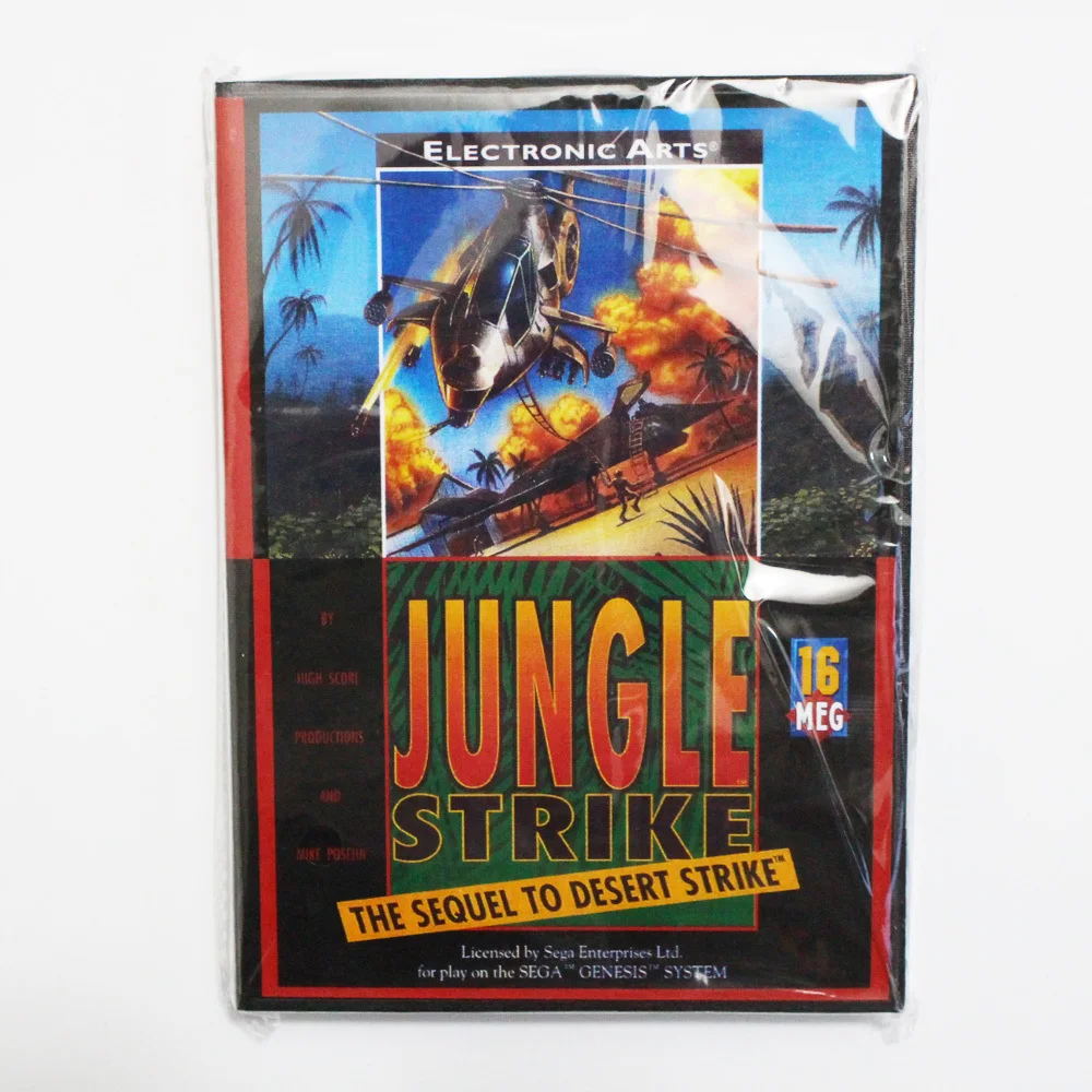 Картридж для игры Jungle Strike 16 бит с коробкой Sega Mega Drive For Genesis|16 bit|md game16 bit md |