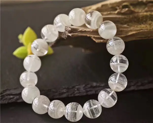 Бесплатная доставка 14 мм натуральное полубелое приведение Круглый браслет с