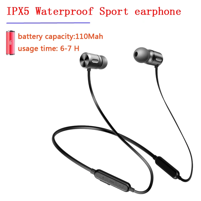 music 6-7 H 110MAH Большая Акция, Спортивные Беспроводные наушники CBAOOO C10, Bluetooth наушники, водонепроницаемые наушники, гарнитура Bluetooth - Цвет: music 6-7 H 110MAH