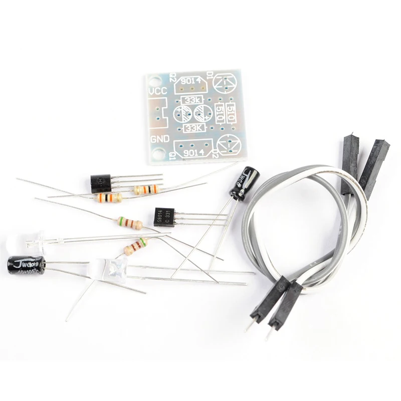 DIY Kit 5 мм светодиодный простой флэш светильник печатной мигающий s монтажная