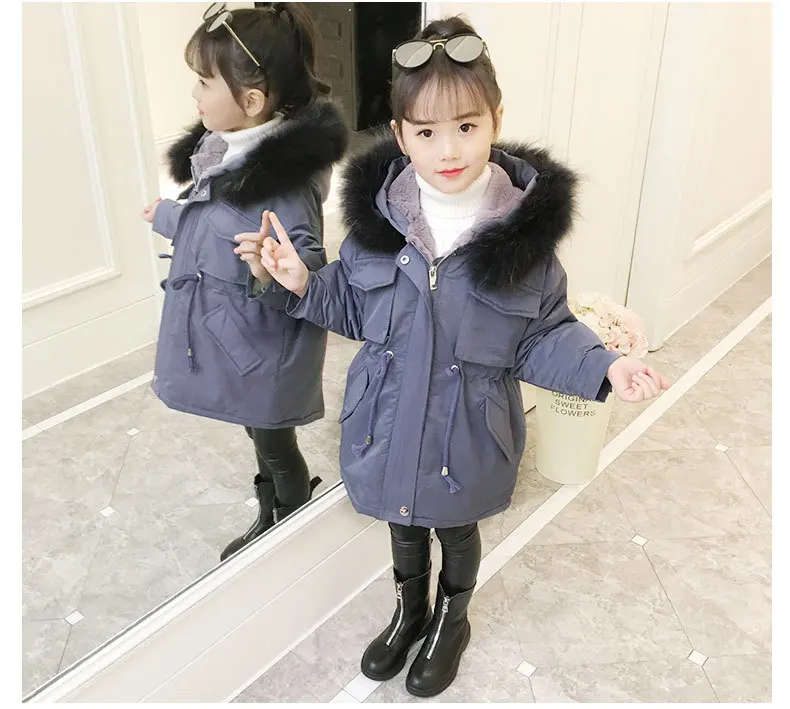 Детские зимние куртки для девочек 2020 модная теплая плотная зимняя верхняя одежда