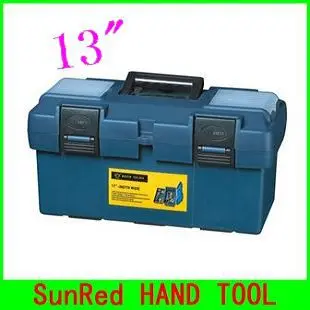 Стационарный пластиковый ящик для инструментов размер: 13 дюймов синий цвет