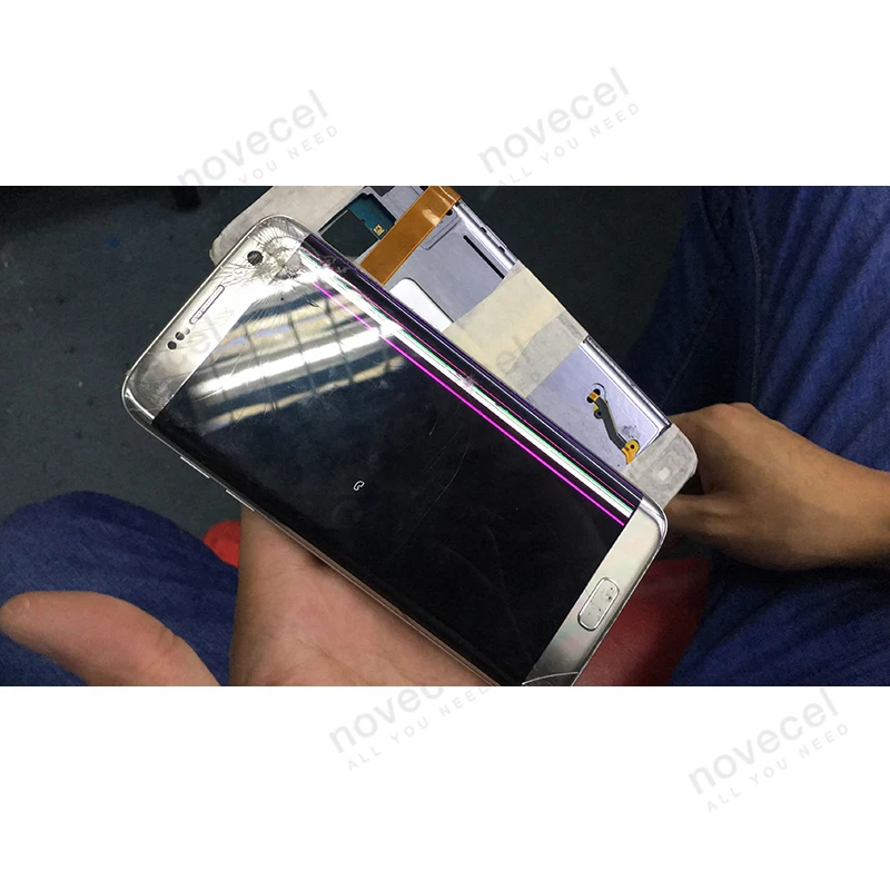 Учебный ЖК экран для Samsung S7 edge черный точечный сенсорный рабочее стекло сломанный