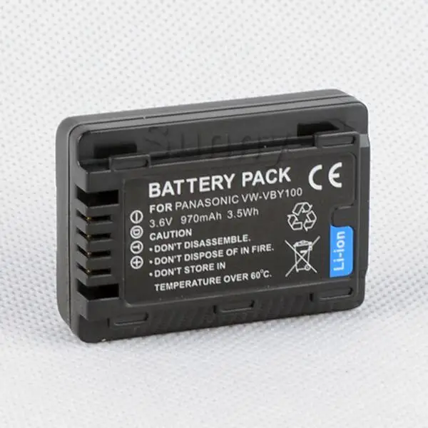 Батарейный блок для Panasonic VW VBY100 VBY100E K и HC V130 V130K V201 V201K V110 V110K|Цифровые аккумуляторы|