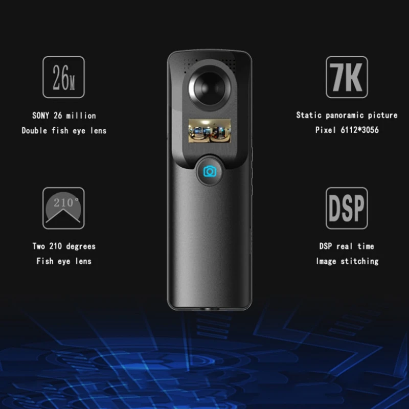 Спорт на открытом воздухе камера 720 аэрофотосъемка 3D для просмотра Vr 360 градусов