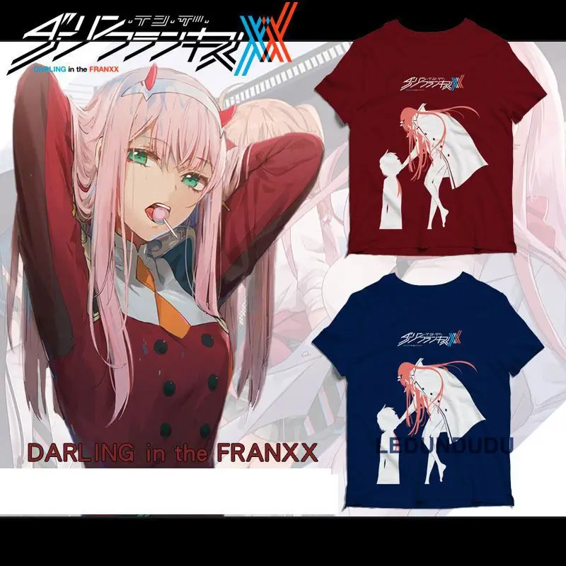 DARLING in the FRANXX Zero Two футболки с принтом женские и мужские коротким рукавом летние