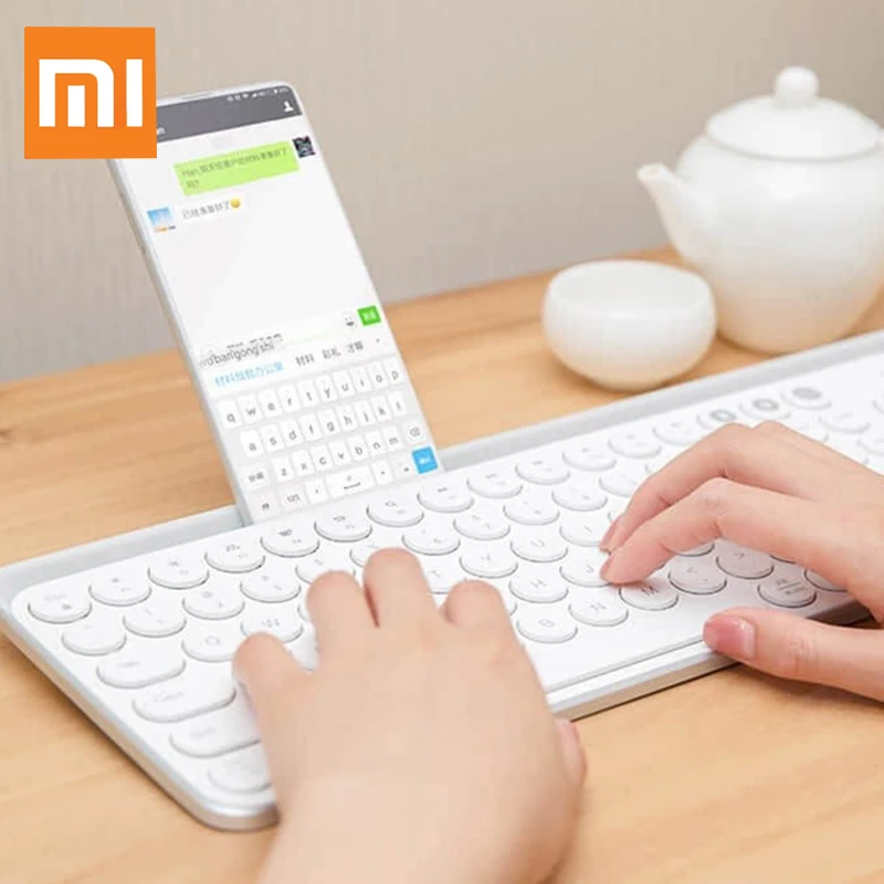 Xiaomi Miiiw клавиатура Bluetooth двойной режим 104 клавиши круглой машинки 2 4 ГГц
