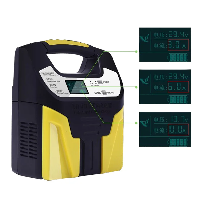 12v 24v 150Amp Full Automatic Car Battery Charger 220V Smart Charging For Lead-Acid Motorcycle Truck 10A 6A 3A | Автомобили и