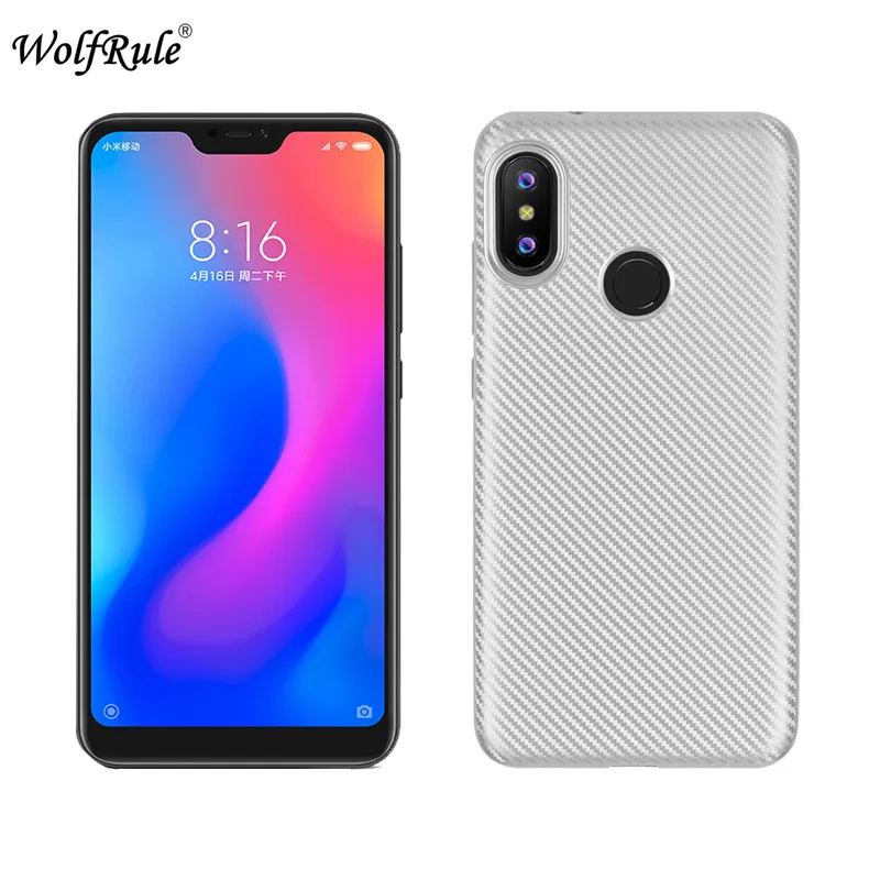 Wolfrole Xiaomi Redmi 6 Pro чехол Mi A2 Lite роскошный с полной защитой из углеродного волокна