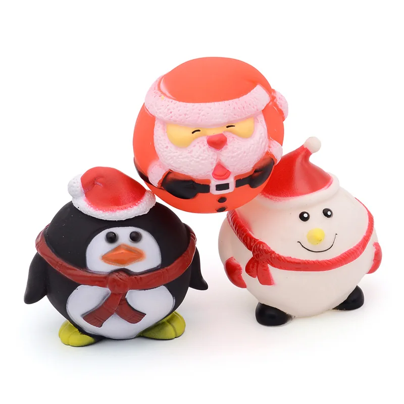 Рождественская собака игрушка Chew скрипучий Забавный питомец 3 формы Снеговик