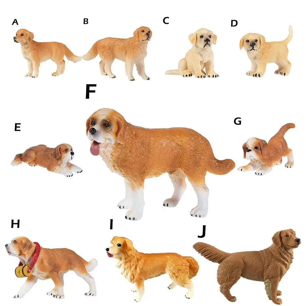 1 шт. модель золотистого ретривера скульптура игрушка подарки реалистичная