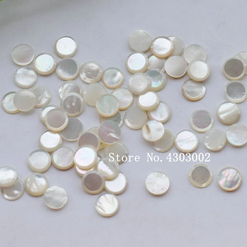 100 шт./лот натуральная круглая перламутровая раковина для ювелирных изделий