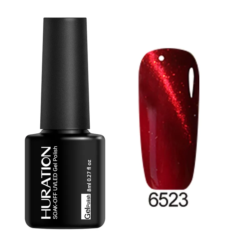 Гель для ногтей кошачий глаз Huration 8 мл с красным пламенем УФ LED гель магнит