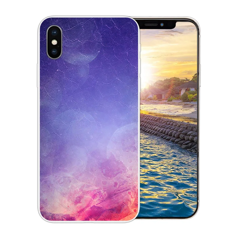 for iPhone X 10 Soft Silicone Phone Case Apple 6 6s 7 8 Plus Matte TPU Color Stone Pattern 5S 5C Transparent Bags |