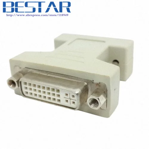 VGA SVGA RGB 15Pin папа к DVI I 24 + 5 Женский адаптер бежевый для видеокарты dvi vga адаптер|vga