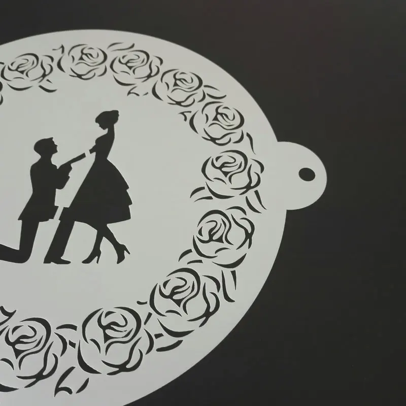 8 дюймов Свадебное предложение трафарет для торта шаблон помадки формы украшения