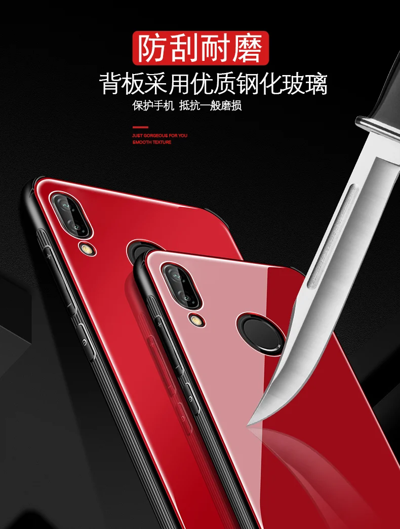 Чехол из закаленного стекла для Huawei P20 Lite P20Lite гибридный жесткий чехол мягкого ТПУ