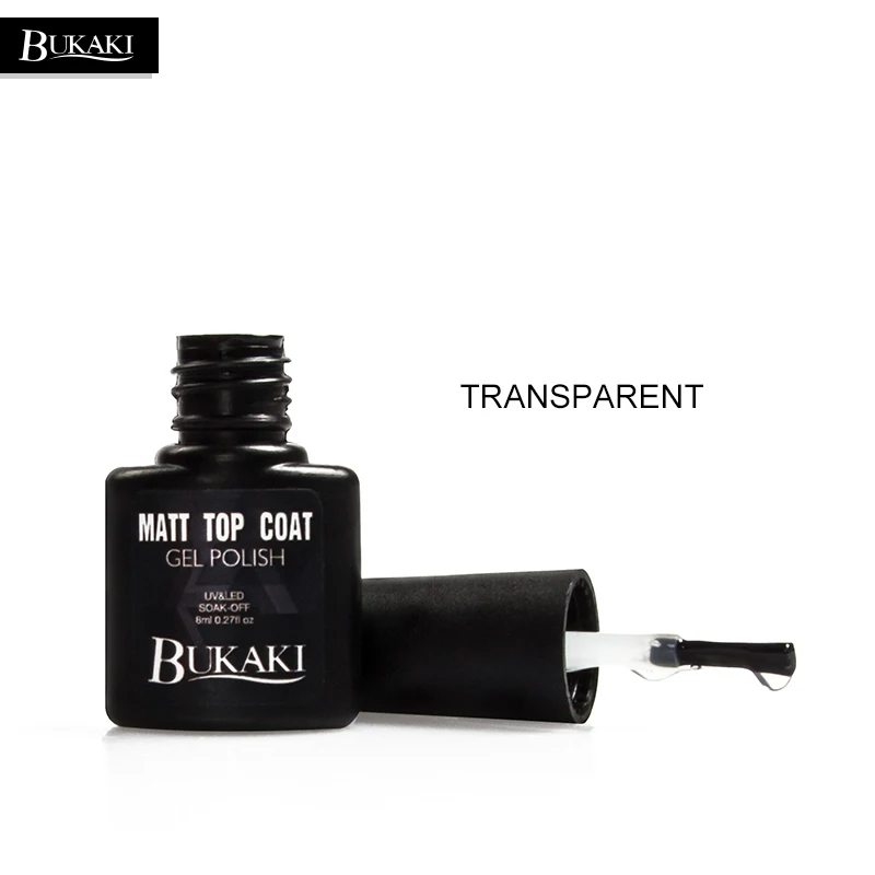BUKAKI 1 шт. дизайн ногтей Matt Top Coat акриловый лак для УФ гель краски Гибридный Лаки