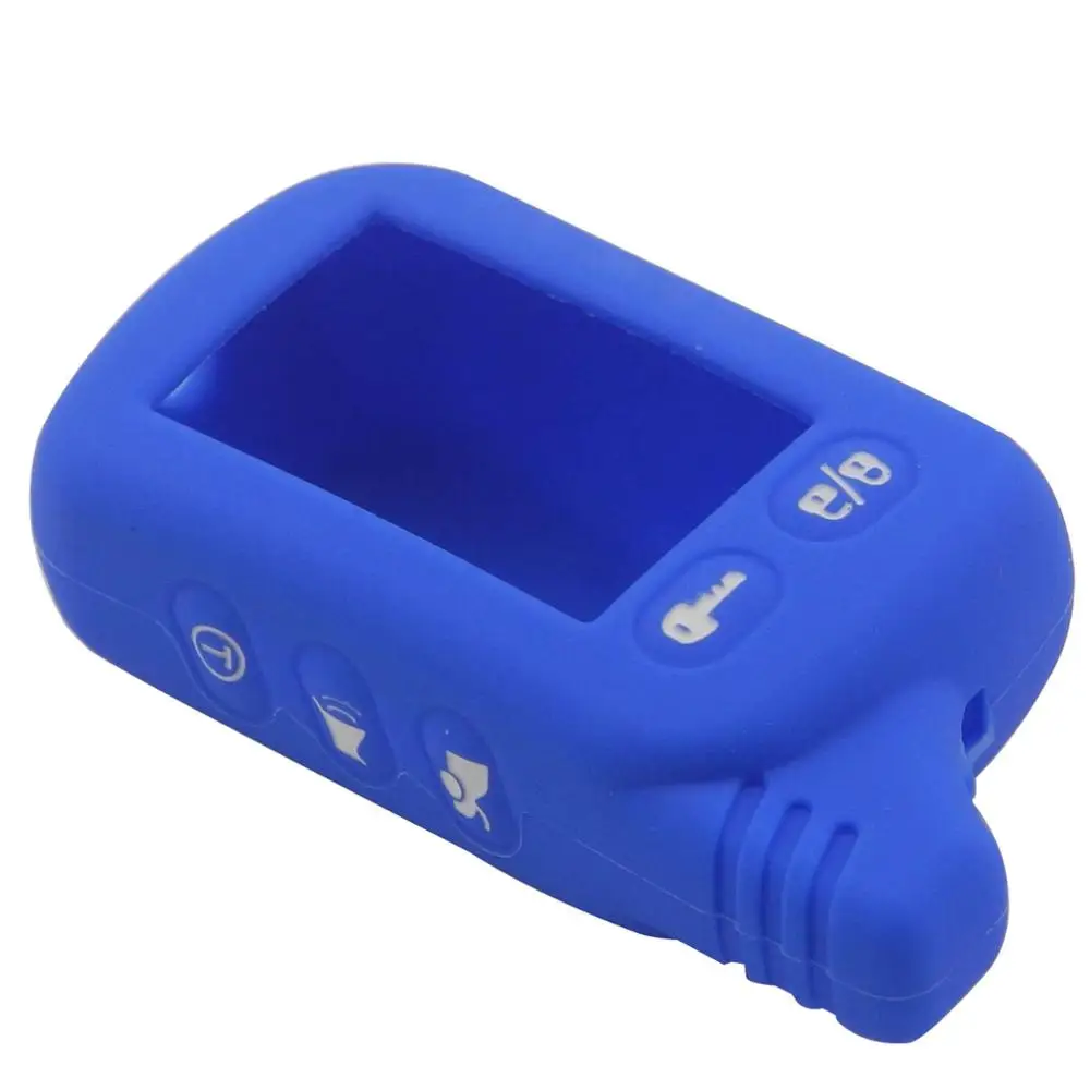 darkblue Jingyuqin пульт дистанционного TZ9030 силиконовый чехол Брелок для русской 2-полосная сигнализации Системы сигнализации брелок для Томагавк TZ9030 кольцо для ключей - Цвет: darkblue