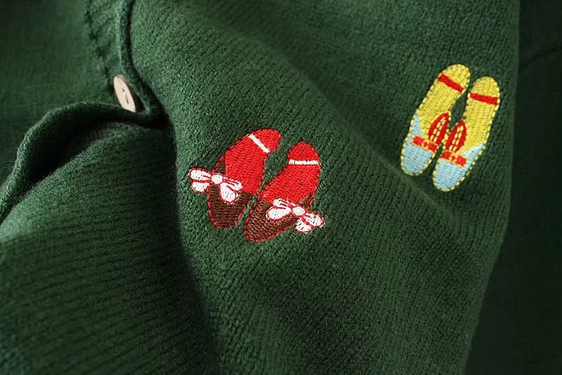 

2021 Large size women fashion embroidery knit wool cardigan women spring autumn solid color loose casual knit jacket clothing