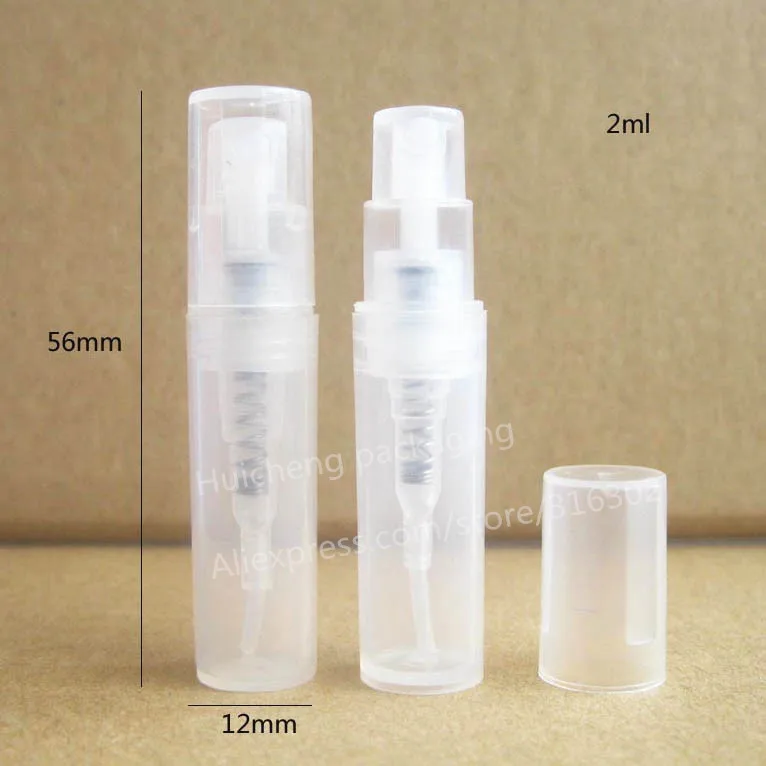 1500 x 2ML Crimp Neck pp Plastic Perfume Bottle 2cc Mini Mist Spray Small Atomizer Fragrance | Красота и здоровье