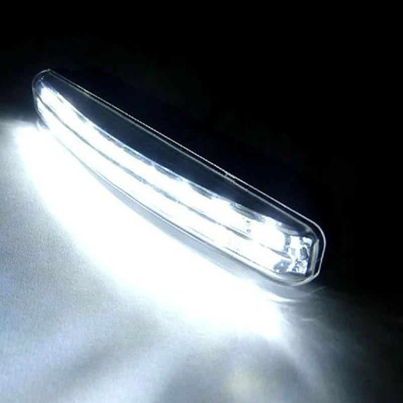 12 В DRL супер яркий белый 8 Вт 6500 к COB светодиодный Универсальный Водонепроницаемый