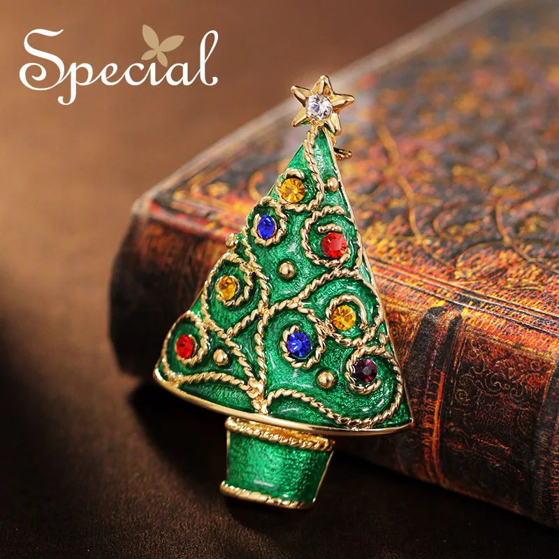 Специальный бренд Модные Милые Броши в виде дерева булавки эмалированная брошь