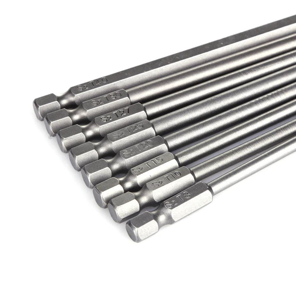 Электрическая Магнитная отвертка Torx 8 размеров 1/4 дюйма шестигранный хвостовик