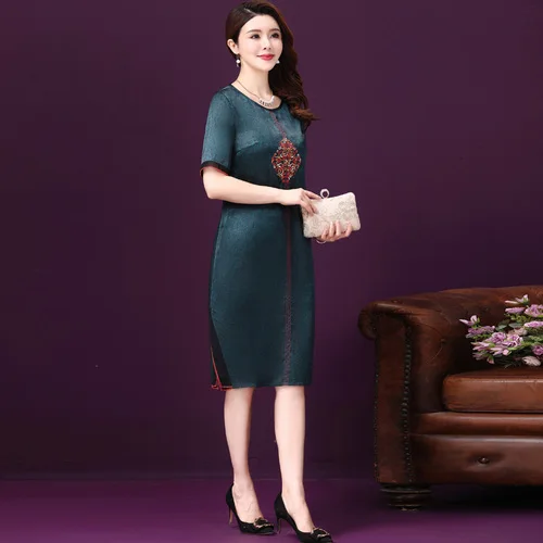 2021 для весны и лета Ретро стиль женское шелковое платье свободного кроя в стиле