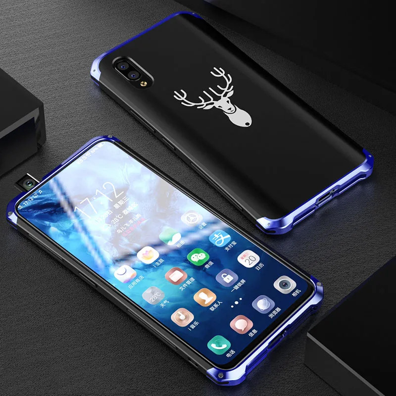 ADKO противоударный защитный жесткий металлический чехол для Vivo Nex полная защита Алюминиевый жесткий чехол для Vivo Nex S - Цвет: Blue Deer