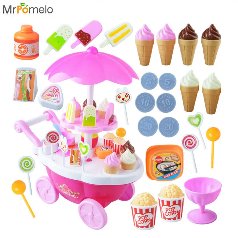 Мини-магазин MrPomelo для мороженого и конфет с подсветкой и звуковыми эффектами, игровой набор для девочек.