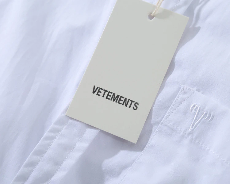 2017ss лучшая версия Vetements повседневные рубашки с коротким рукавом хип хоп женские