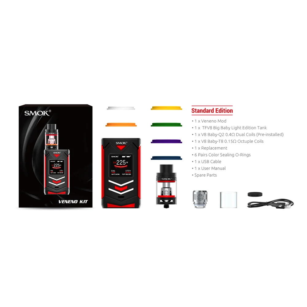 Электронная сигарета Vape SMOK Veneno Kit 225 Вт бокс мод испаритель электронные сигареты