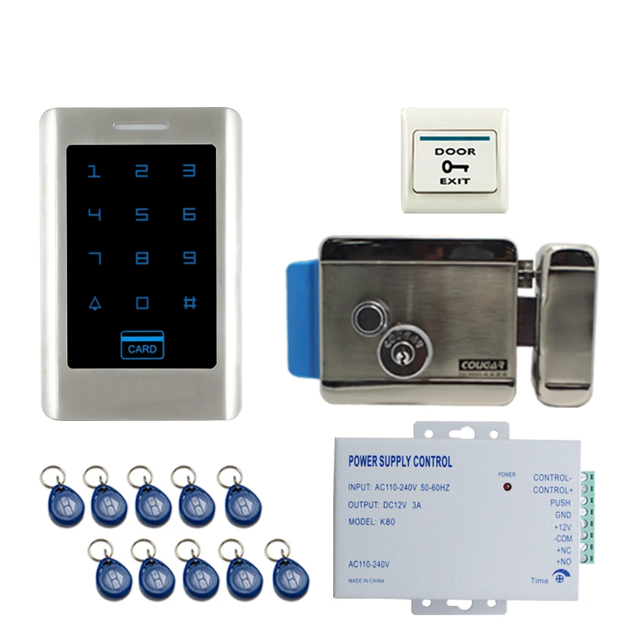 JEX RFID сенсорный ключ Пароль контроль доступа ler металлическая кнопка подсветки